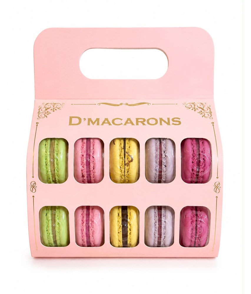 Lancheira D'Macarons com 10 macarons