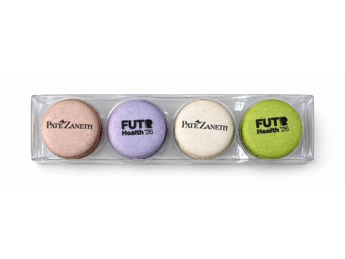 Caixa com 4 macarons personalizados